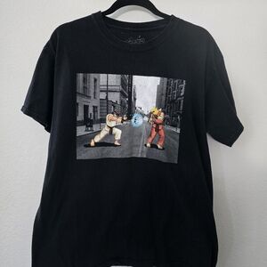 Black Graphic Street Fighter Vintage T-Shirt